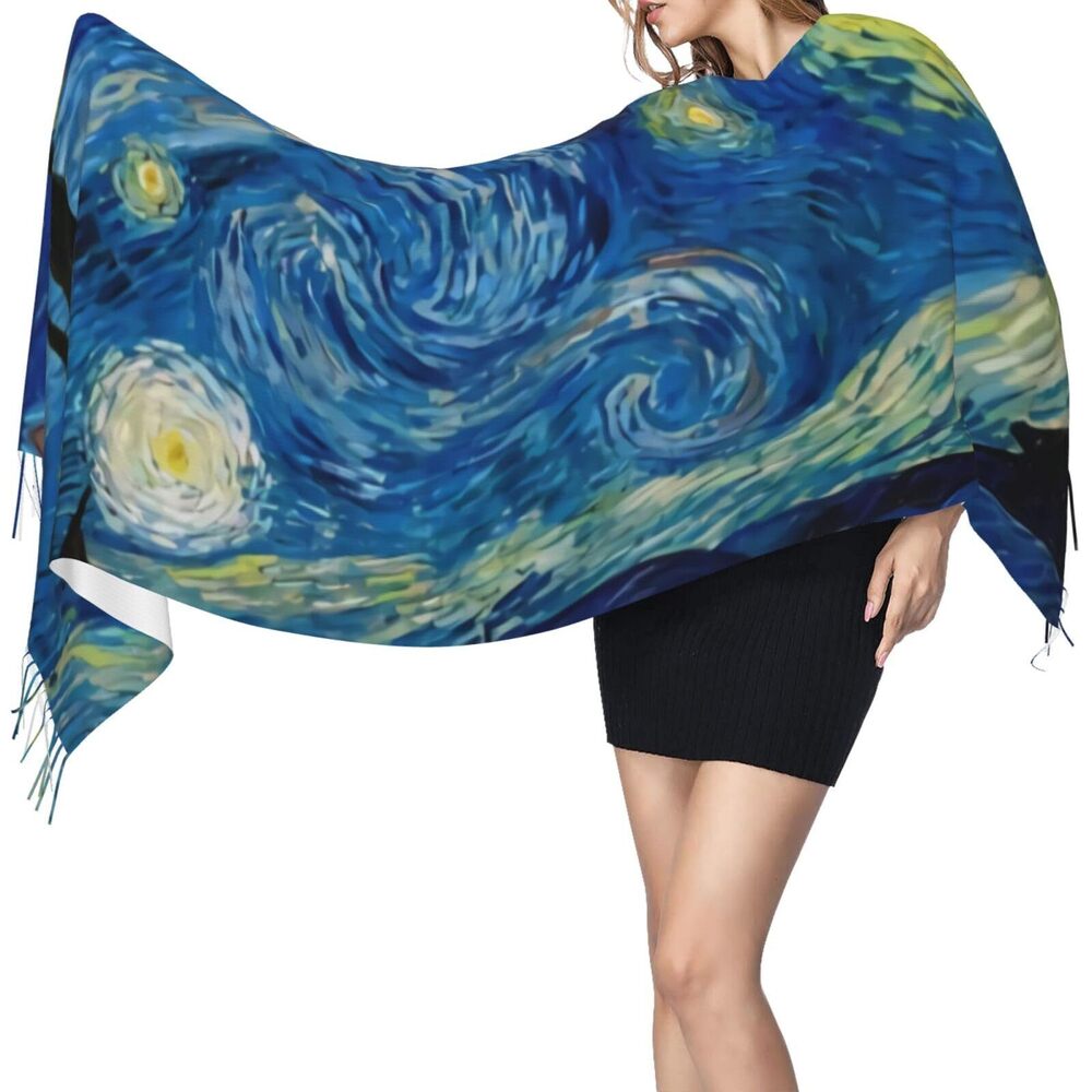 2851 The Starry Night Women's Scarf Pashmina Shawl Wrap For Evening Dress